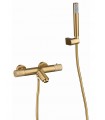 Grifo termostático con barra de ducha dorado cepillado RH2656 - Mamparas de  ducha a medida